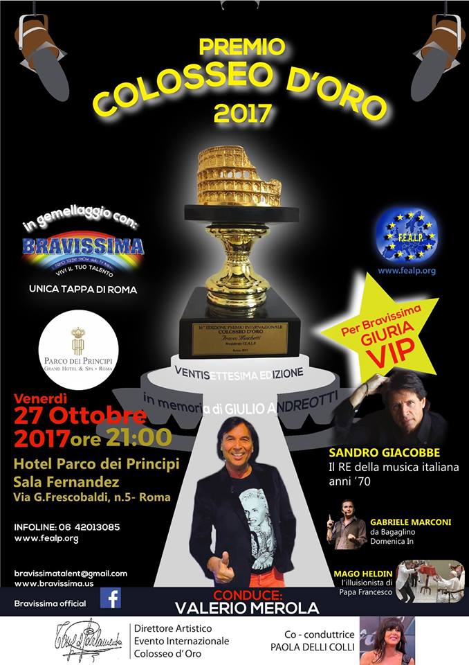 Comunicato Stampa: PREMIO COLOSSEO D’ORO