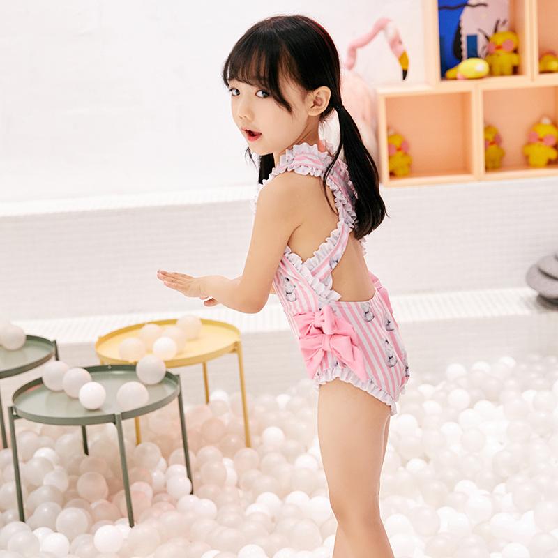 Baby Swimwear Girls Cartoon Pattern 2-12 Years old Kids Bikini one piece Swimsuit Children Swimming wear Bathing suit