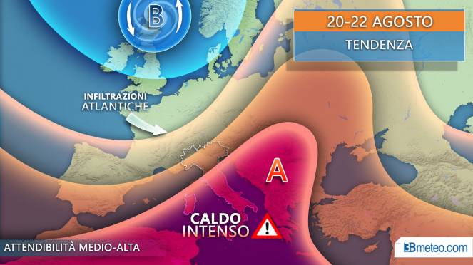 Meteo. dal 19 NUOVA ONDATA DI CALDO AFRICANO, sarà seguita da un probabile break temporalesco