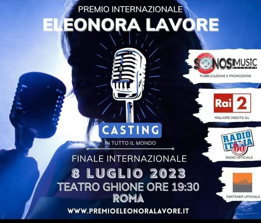 COMUNICATO STAMPA: PREMIO ELEONORA LAVORE 2023 FINALE TEATRO GHIONE ROMA