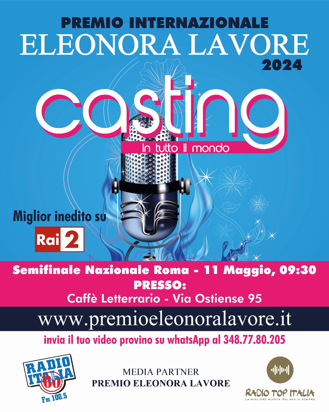 Partiti i nuovi casting del Premio Internazionale Eleonora Lavore 2024