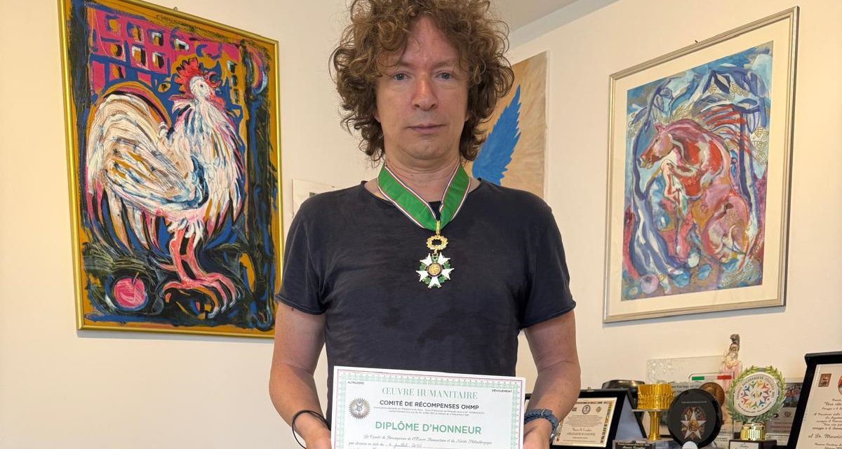 Maurice Cereghini insignito della Medaglia d’Oro OHMP: un riconoscimento internazionale per una vita dedicata all’uomo