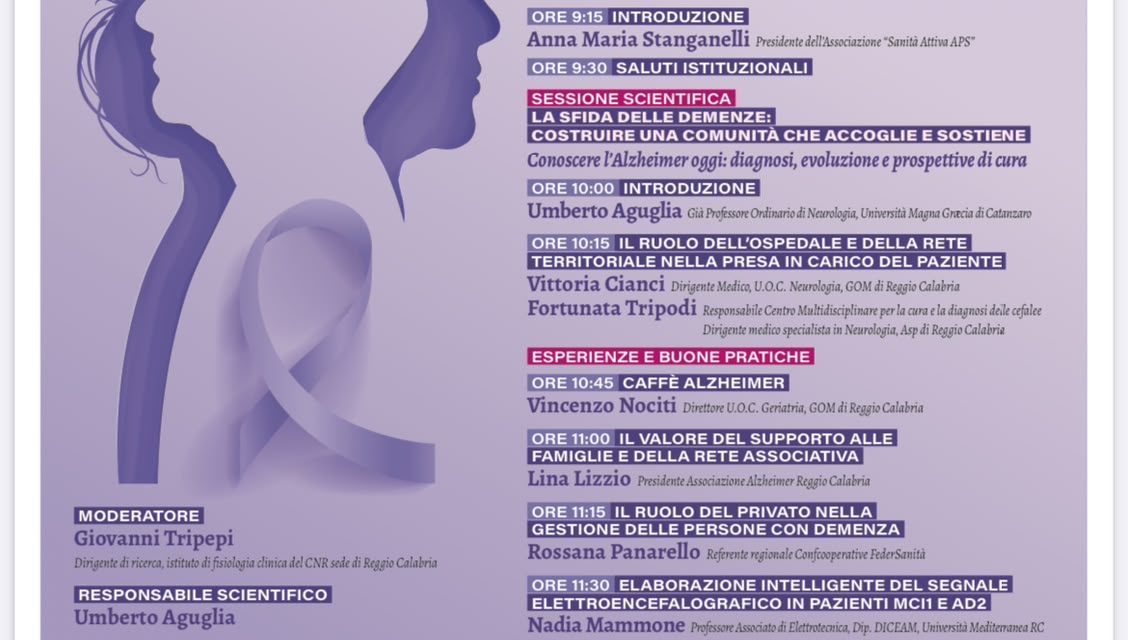 Reggio, ‘La persona oltre la malattia’: a Palazzo Campanella il convegno sull’Alzheimer