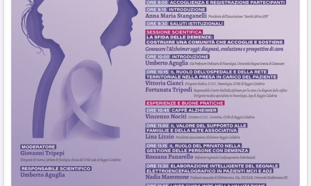 Reggio, ‘La persona oltre la malattia’: a Palazzo Campanella il convegno sull’Alzheimer