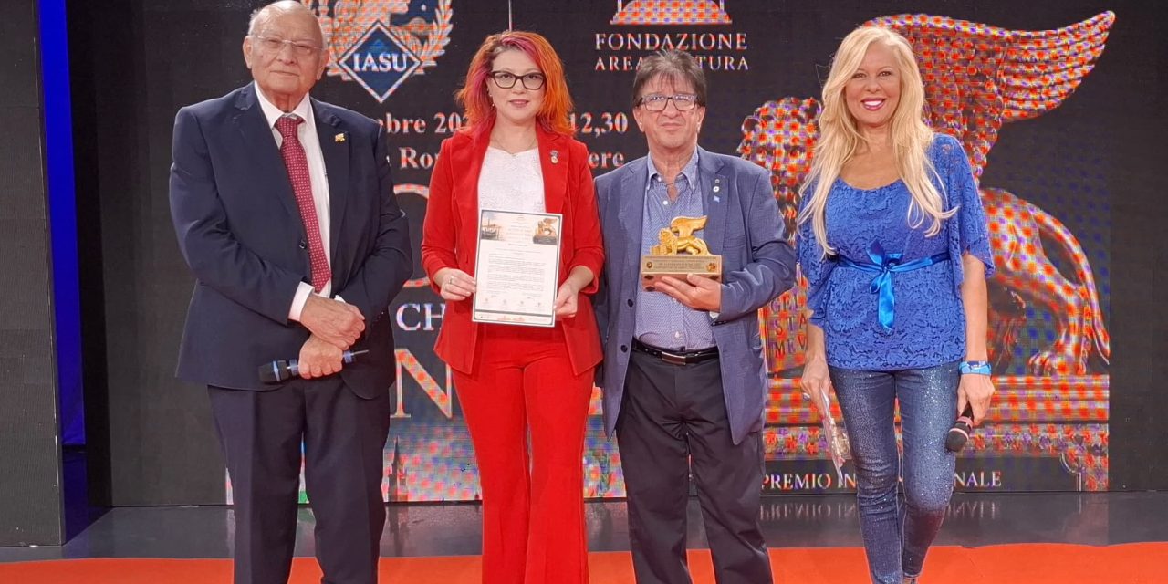 A GIANFRANCO SCISCIONE IL LEONE D’ORO ALATO DI SAN MARCO: LA PREMIAZIONE NEGLI STUDI DI GOLD TV